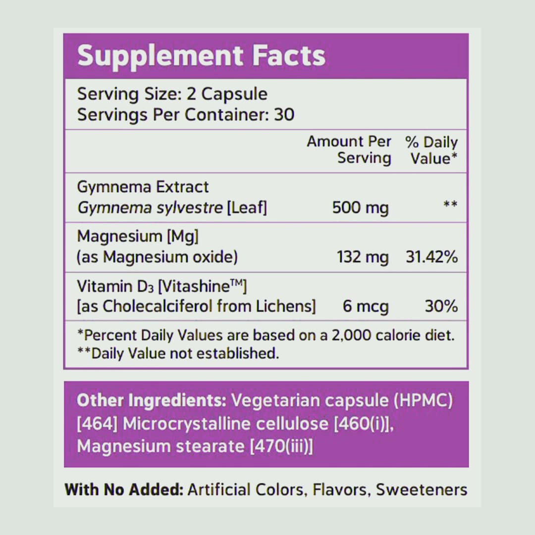 Gymne-Mag D Supplement Facts